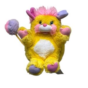 Popples Vintage 1985 Yellow Plush Stuffed Animal Toy
